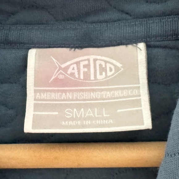 AFTCO Women's Quilted Refuge Hoodie Pullover Outdoor Fishing Sustainable Blue S - Picture 12 of 13